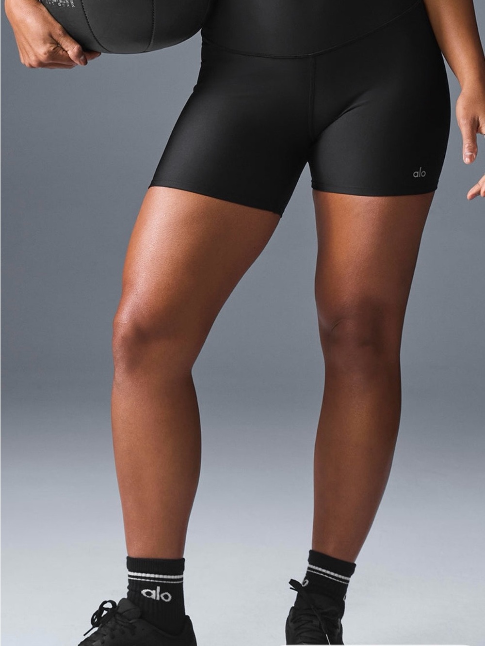 ALO Yoga Black High-Rise Bike Shorts